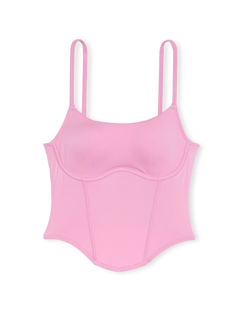 Victoria's Secret PINK Solid Bubblegum Pink Soft Stretch Corset Top, size S